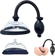 Mineens Vagina Pump Manual Vacuum Pump for Enhanced Sensitivity and Pleasure, BDSM Sex Toy for Women with Dual Suction Cups, Nipple Clitoris Stimulator, and Ergonomic Design