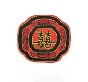 DOUBLE HAPPINESS CHINESE WEDDING RED SEW IRON ON PATCH EMBROIDERY 073