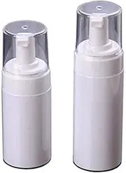 2 Pack 120ml/150ml (4 oz/5 oz) Empty Refillable White BPA Free Plastic Foaming Soap Bottle Small Pump Foamer Jar Pot Dispenser Containers For Spray Mousses Liquid Travel