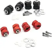Modification Accessories 13mm Metal Wheel Hub Hex Widening Adapter for Axial Wraith 90048 RR10 1/10 RC Car(Red)