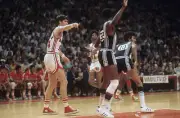 Maryland Tom McMillen directing play during game vs Georgetown at - Old Photo