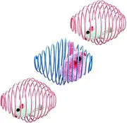 Toddmomy 3pcs Kitten Teeth Grinding Funny Mouse Model for Cat Teasing Interactive Plaything Random Color for Pet Exercise and Engagement Random Color
