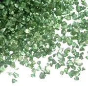 200g Crushed Glass Chips 2-4mm Irregular Broken Sprinkles Glass, Green