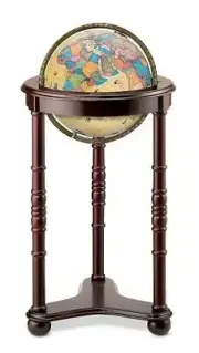 Replogle Lancaster Illuminated 12 Inch Floor World Globe, Antique