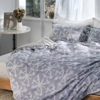 在飛比找momo購物網優惠-【Corpo Bedding】色織亞麻棉被套枕套床包4件組-