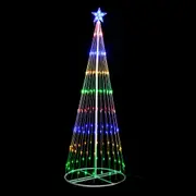 Circling LED Light Christmas Tree with Star
