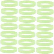 UPKOCH 100Pcs Glow Dark Silicone Wristbands Luminous Party Wristbands for Night Running Festivals and Events Identification Bands