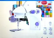 Sewing Machine Kit with 2 Speed Mini Portable Crafts Gifts for Beginner w