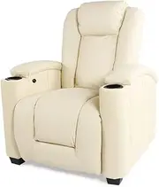 Sofa Electric Recliner Cool LED Lighting Cupholder USB Charge Chair Leather 1 Seater OKIN Motor Defect on Leather