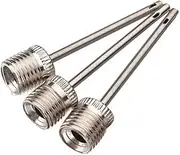 Air Pump Needle Steel Dual Port Pumping Needles Steel Adapter for Basketball Football 3PCS Steel Pumping Needles Pump Inflation Needle Air Inflation Needle Air Inflation Needle Kit Lock Ball Pump Inf