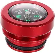 Alipis Cigarette Lighter Cover with Compass Aluminum Socket Cap for Cars and Motorcycles Durable Auto Interior Accessory for Versatile Fit and Navigation Assistance