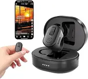 TIK Tok Fingertip Scrolling Ring, Page Turner for iPhone iPad, Bluetooth Remote Control Finger Scroller with Charging Case, Compatible with iOS, Android Mobile Phones, Tablets - Black