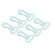 6pcs Plastic Swivel Snap Hook Lobster Clasp Buckle for Webbing Strap Pastel Blue