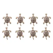 8PK LVD Magnet Diamonte Turtle Decorative Home Decor Ornament 3.5x5cm