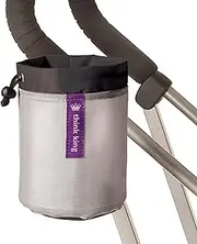 Think King Soft Buggy Cup for Stroller, Wheelchair, Rollator, Walker, Black/Silver