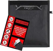 Faraday Bag,Signal Isolation Bag,Shield Your Phone/ipad from Hacking,Tracking,and EMP Protection Radiation with This Pouch -Shields NFC/WiFi/Bluetooth for Phones,Key Fobs and Credit Card (9.8"X11")