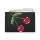Vegan Leather Clutch Bag, Fashionista on the Go, Phone Wallet Key Holder, Zip