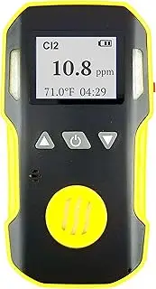 CHLORINE Gas Detector & Analyzer by FORENSICS | USA NIST Calibration | Dust & Explosion Proof | USB Recharge | Sound, Light and Vibration Alarms | 0-20 ppm Cl2 Gas |