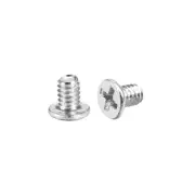 M1.4x2mm Laptop Computer Screws 2.5mm Dia Phillips Head Screw Silver Tone 100pcs