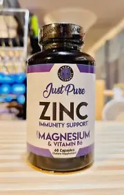 JUST PURE ZINC WITH MAGNESIUM & B6 IMMUNE SYSTEM & MOOD SUPPORT