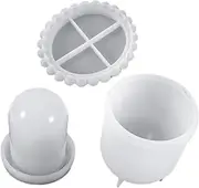 Hohopeti Simple Mold for Dice Cup 3 Pcs Set Crystal Epoxy Dice Mold Silicone Perfect for DIY Projects