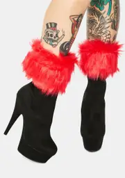 [Pleaser] Never The Same Faux Fur Cuff Booties