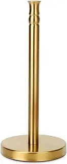 Gold Paper Towel Holder Stand Countertop with Heavy Weighted Stainless Steel Base, Free Standing Paper Towel Holder (Gold Brushed)