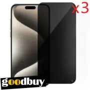 For iPhone 15 14 13 12 11 Pro Max Privacy Protection Glass Screen Protector * 3