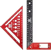 Square Tool and Carpenter Square Set,7 in. Aluminum Alloy Rafter Square +12in.Framing Square Combo,Upgraded L Square Ruler, Right Angle Ruler