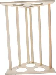 FONDOTIN Wooden Chicken Stand Bar Poultry Perch Rack for Hens Roosters Natural for Chickens for Coop Decoration Safe Exercise Enhance Curiosity Comfort