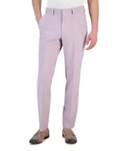 $198 Hugo Boss Men's Modern Fit Superflex Suit Pants Open Purple 34 x 34 ymy0125