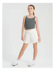 [Tilii] Essentials Rib Cami Singlet in Steel