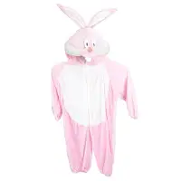 在飛比找Yahoo!奇摩拍賣優惠-萬聖節裝扮動物服裝 兒童粉色兔子連身裝