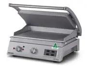Roband Grill Station 8 slice, Smooth Plates with Electronic Timer 15A - Commercial Sandwich Presses (RB-GSA815SE) - GSA815SE-RB
