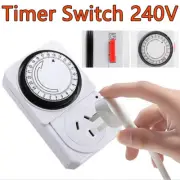 24HR Mechanical Switch Timer Analogue Time Wall Plug Socket timing Programmable