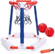 EagleStone Pool Basketball Hoop Floating Inflatable Swimming Pool Outdoor Play Toys