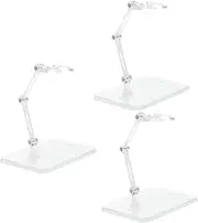 COSMEVIVI 3pcs Action Figure Holder Transparent Desktop Figure Support Stand for Model Display Stable Base for Collectible Dolls for Home and Retail Showcases