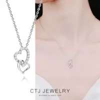 在飛比找momo購物網優惠-【CTJ】15分 14K金 雙心 鑽石項鍊