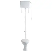 Turner Hastings Birmingham High Level Toilet White Seat w/ White Brackets