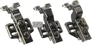 Folding Butt Hinges,4Pcs Kitchen Units Concealed Cabinet Door Mute Hinges Soft Close Inset and Embed Mounting Wine Cabinet Cupboard Wardrobe(Color:Gold,Size:Full Overlay) (Colo (Color : Gun Black, S