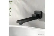 Cefito Bathroom Mixer Spout Wall Bath Tap Square Swivel Bathtub Black
