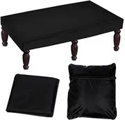 Tanstic Heavy Duty Pool Table Cover, 7.7 Feet Fitted Oxford Cloth Billiard Table Cover, Waterproof Tearproof Billiard Pool Table Cover for Pool Table (Black)
