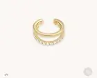Astrid & Miyu Illusion Crystal Ear Cuff Gold MSRP $65 New In Box