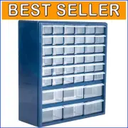 Durable Wall Mount and Desktop 42 Bin Storage Drawer - Ideal for Crafts & Tools
