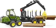 Bruder John Deere 1210E Forwarder with 4 Trunks and Grab