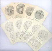 Lot of 9 Medallic Art Company Apollo Bronze Medal COA's Apollo 12,13,15,16 & 17