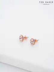 Ted Baker Pink SOLETIA: Solitaire Sparkle Crystal Stud Earrings (659121) | $81