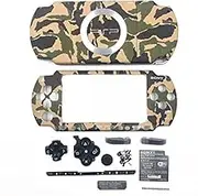 Customized Replacement PSP 2000 Console Full Housing Shell Cover with Buttons Screws Set- Camouflage