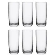 6pc Ecology 430ml Classic Crystalline Hi Ball Set Glass Drinking Tumbler Clear