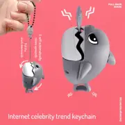 Thread Biting Shark Pull String Pendant Keychain Kid Toy Car Bag Key Ring Dec CR